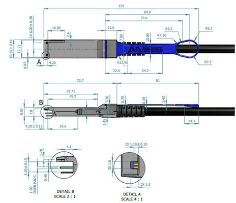 Mellanox DAC Cable IB EDR ความยาว 5m MCP1600-E005E26 ความเร็วสูง 100Gb/S QSFP28 ใหม่และเดิม