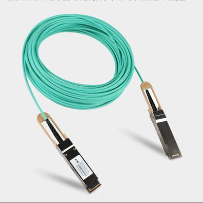 QSFP LSZH สายเคเบิลใยแก้วนำแสงแบบแอคทีฟ Mellanox AOC MFA1A00-C050 100GbE 50 ม. ใหม่และของแท้