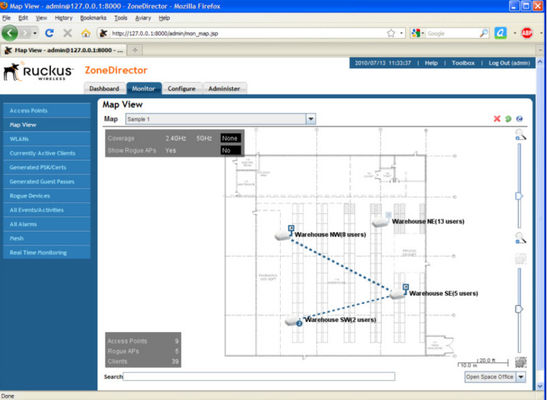 901-3050-CN00 Ruckus Wireless Controller ZoneDirector 3000 Serial ZD3050 AC3050 ได้รับอนุญาตสูงสุด 50 AP
