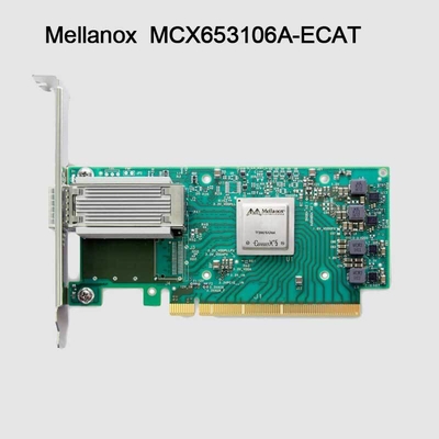 100 กรัม HDR Infiniband Mellanox 100 กรัม Nic Network Interface QSFP56 MCX653106A-ECAT