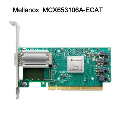 100 กรัม HDR Infiniband Mellanox 100 กรัม Nic Network Interface QSFP56 MCX653106A-ECAT