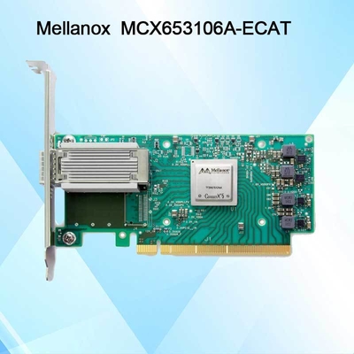 100 กรัม HDR Infiniband Mellanox 100 กรัม Nic Network Interface QSFP56 MCX653106A-ECAT