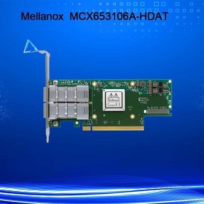 การ์ดเครือข่าย ConnectX-6 MCX653106A-HDAT VPI Mellanox 200Gb/S InfiniBand และ Ethernet Adapter