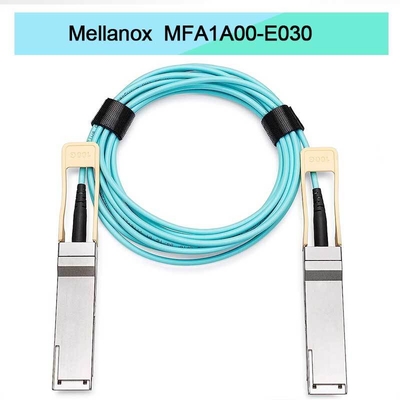 สายเคเบิล QSFP Mellanox AOC ที่ใช้ VCSEL MFA1A00-E030 IB EDR ถึง 100Gb/S