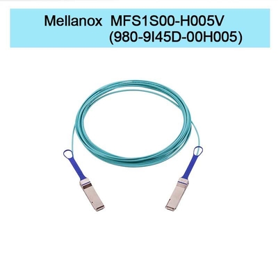 MFS1S00-H005V(980-9I45D-00H005) สายเคเบิลออปติคอลแบบแอคทีฟ Aoc สูงสุด 200Gb/s IB HDR QSFP56 5 เมตร