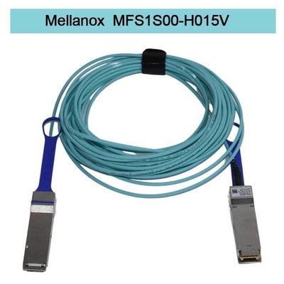 สายเคเบิล Mellanox AOC DAC MFS1S00-H015V สายเคเบิลไฟเบอร์ Aoc การเชื่อมต่อศูนย์ข้อมูลที่รวดเร็วและมีประสิทธิภาพ 100GbE 25GbE