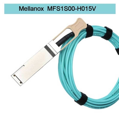 สายเคเบิล Mellanox AOC DAC MFS1S00-H015V สายเคเบิลไฟเบอร์ Aoc การเชื่อมต่อศูนย์ข้อมูลที่รวดเร็วและมีประสิทธิภาพ 100GbE 25GbE