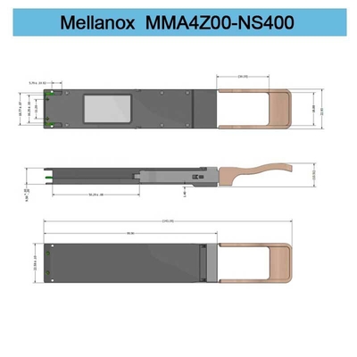 MMA4Z00-NS400 MELLANOX QSFP 400Gb/S Single Port มัลติโมด SR4 50m