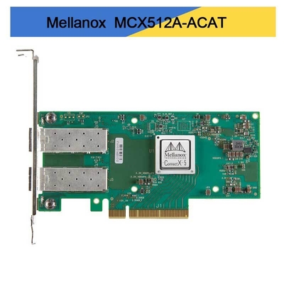 MCX512A-ACAT Mellanox ConnectX-5 EN การ์ดอินเตอร์เฟสเครือข่าย 10/25GbE Port สองสาย SFP28
