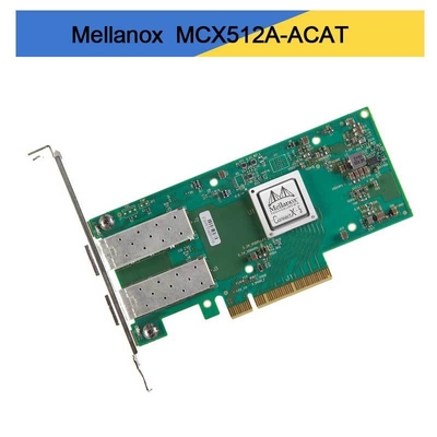 MCX512A-ACAT Mellanox ConnectX-5 EN การ์ดอินเตอร์เฟสเครือข่าย 10/25GbE Port สองสาย SFP28