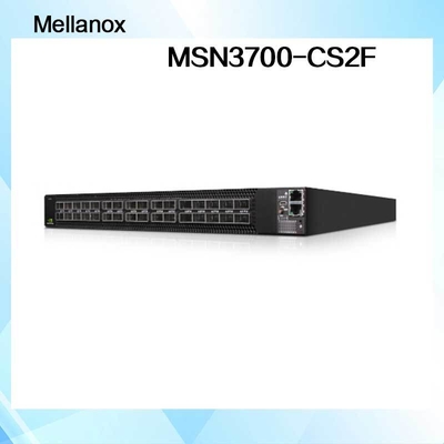 FDR Mellanox สวิตช์เครือข่าย MSN3700-CS2F 100GbE 1U 2 แหล่งจ่ายไฟ (AC)