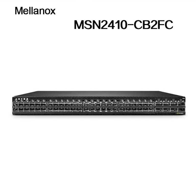 MSN2410-CB2FC Mellanox sN2410Mellanox สวิตช์เครือข่าย Cumulus Linux 48 พอร์ต SFP28 8 พอร์ต QSFP28