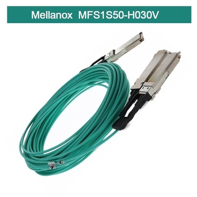 Infiniband Mellanox AOC MFS1S50-H030V VPI HDR & ETH 2x100Gb/S 30M QSFP56 ใหม่และเดิม