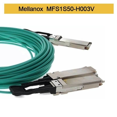 สาย AOC MFS1S50-H003V 200GbE ถึง 2x100GbE QSFP56 ถึง 2xQSFP56 MMF Mellanox