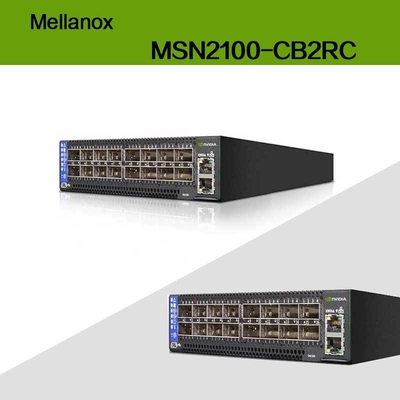 ความเร็วสูงสุด EDR Nvidia Mellanox Spectrum พื้นฐาน 100gbe 1u เปิดอีเทอร์เน็ตสวิตช์ด้วย Cumulus Linux MSN2100-CB2RC 16 Qsfp28 Port