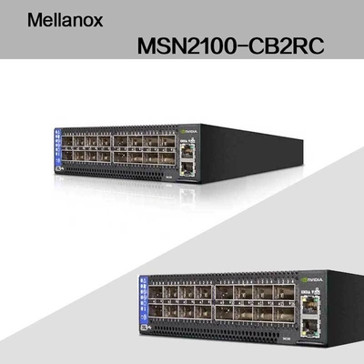 ความเร็วสูงสุด EDR Nvidia Mellanox Spectrum พื้นฐาน 100gbe 1u เปิดอีเทอร์เน็ตสวิตช์ด้วย Cumulus Linux MSN2100-CB2RC 16 Qsfp28 Port