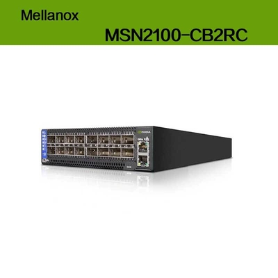 ความเร็วสูงสุด EDR Nvidia Mellanox Spectrum พื้นฐาน 100gbe 1u เปิดอีเทอร์เน็ตสวิตช์ด้วย Cumulus Linux MSN2100-CB2RC 16 Qsfp28 Port