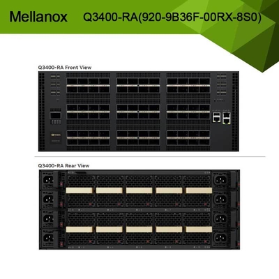 สวิตช์ Infiniband XDR แบบ Quantum-3 Q3400-RA 920-9B36F-00RX-8S0 4U 144 พอร์ต XDR ผ่าน OSFP Cages 72 ตัว 8 ชุดจ่ายไฟ