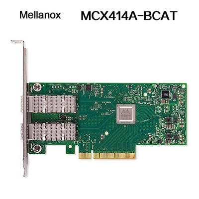 การ์ดเชื่อมต่อเครือข่าย Nvidia 900-9X426-0054-Sq0 MCX414A-BCAT ConnectX-4 En, พอร์ตคู่ 40/56GbE QSFP28, PCIe3.0 x8, ขายึดแบบสูง