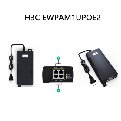 อะแดปเตอร์จ่ายไฟเครือข่าย H3c Ewpam1upoe2 60 พอร์ต 55W-1V-1.1A-DC >200Mbps (กล่อง)