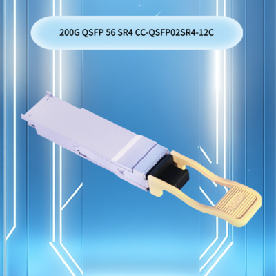 ตัวรับส่งสัญญาณออปติคอล Qsfp56 Sr4 200 กรัม ระยะ 100 เมตร บนไฟเบอร์ Om4 / 70 เมตร บนไฟเบอร์ Om3 การเชื่อมต่อความเร็วสูงสำหรับศูนย์ข้อมูล