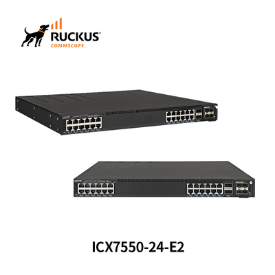 สวิตช์ Advanced Ruckus ICX7550-24-E2 พร้อม 24 พอร์ตเพื่อการเชื่อมต่อที่ราบรื่น