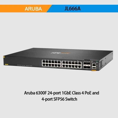 Jl666A 6300f Serials 24X Ports 10/100/1000baset Poe+ Ports and 4X 1/10/25/50g SFP Ports Network Ethernet Switch
