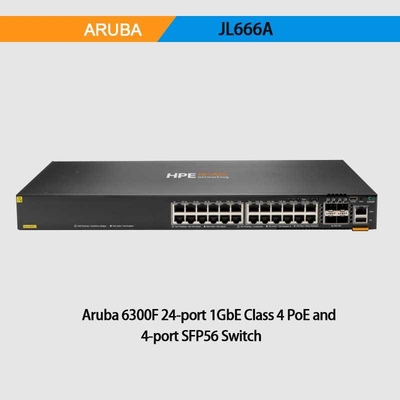 Jl666A 6300f Serials 24X Ports 10/100/1000baset Poe+ Ports and 4X 1/10/25/50g SFP Ports Network Ethernet Switch