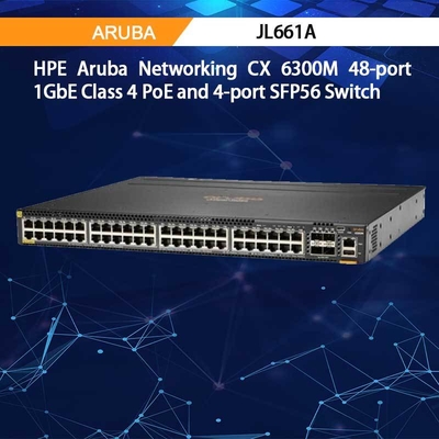Hpe Aruba Networking Cx 6300m 48-Port 1gbe Class 4 Poe and 4-Port SFP56 Switch (JL661A)