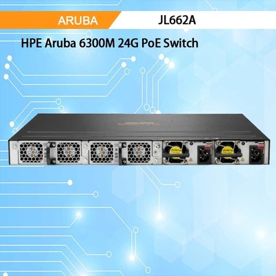 Hpe Aruba Networking Cx 6300m 24-Port 1gbe Class 4 Poe and 4-Port SFP56 Switch (JL662A)