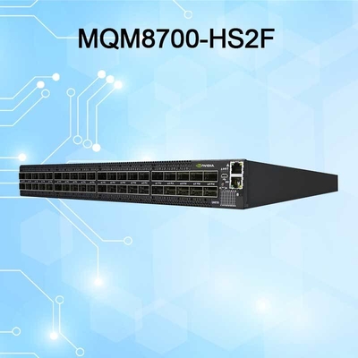 920-9b110-00rh-0m0 Mellanox Mqm8700-HS2r เครื่องสวิทช์อินฟินแบนด์ควอนตัม Hdr 40 Qsfp56 Port อัตราการส่ง 10/100/1000Mbps