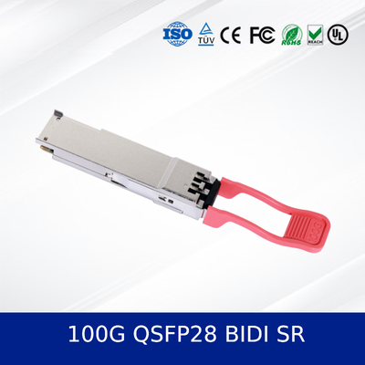 โมดูลรับส่งสัญญาณออปติคัล 100G QSFP28 BIDI SR การออกแบบความหนาแน่นสูง ใช้พลังงานต่ำ แบบสองความยาวคลื่น
