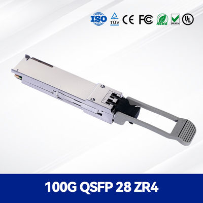 โมดูลรับส่งสัญญาณไฟเบอร์ออปติก Premium 100G QSFP28 ZR4 80KM สำหรับศูนย์ข้อมูล