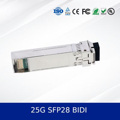 25G SFP28 BIDI 10KM โมดูลรับส่งสัญญาณออปติคัล Dual CDR Industrial Temp, รองรับ DDM