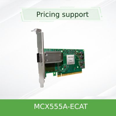 การ์ดอะแดปเตอร์ Connectx-5 EDR ความเร็วสูงสำหรับเครือข่าย 100GB/S MCX555A-Ecat