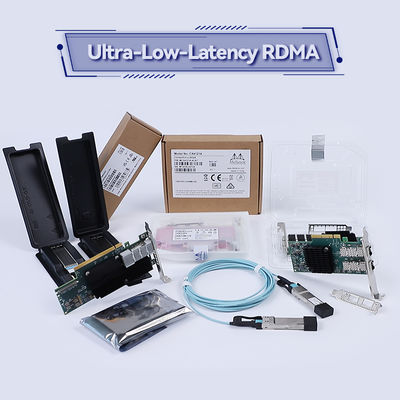 การ์ดเครือข่าย Nvidia MCX653105A-Ecat-Sp Connectx6 Single-Port Osfp56 EDR 100GB/S Vpi Infiniband