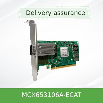 100 กรัม HDR Infiniband Mellanox 100 กรัม Nic Network Interface QSFP56 MCX653106A-ECAT
