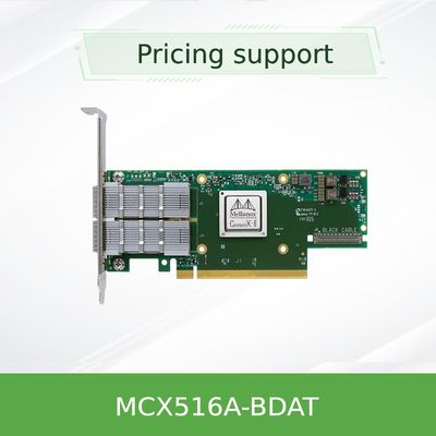 การ์ดเชื่อมต่อเครือข่าย ConnectX-5 Ex EN Mellanox MCX516A-BDAT 40GbE 2x พอร์ต QSFP28 4.0 X16