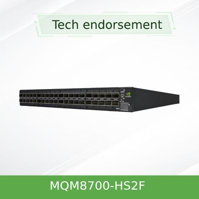 MQM8700-HS2F Mellanox Network Switch เร่งความเร็วแอปพลิเคชัน HPC และ AI