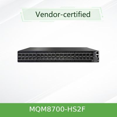 MQM8700-HS2F(920-9B110-00FH-0MD) สวิตช์เครือข่าย Quantum Mellanox Hdr 40 พอร์ต 200 Gbit/S 40 พอร์ต Infiniband