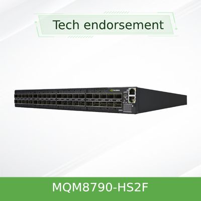 MQM8790-HS2F สวิตช์เครือข่าย Mellanox 40 พอร์ตไม่ปิดกั้นการจัดการ HDR 200Gb/S