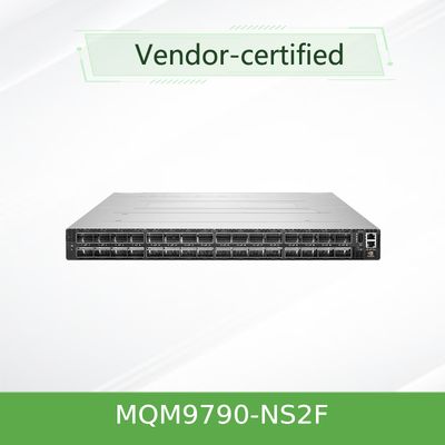 MQM9790-NS2F(920-9B210-00FN-0D0) สวิตช์เครือข่าย InfiniBand Mellanox 64 พอร์ต 400Gb/S 32 พอร์ต OSFP ไม่มีการจัดการ