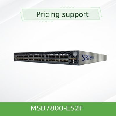 MSB7800-ES2F 36 พอร์ตสวิตช์อีเธอร์เน็ต Mellanox ประสิทธิภาพสูง
