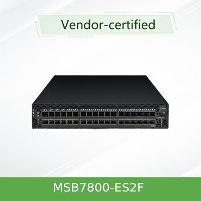 MSB7800-ES2F สวิตช์เครือข่าย Mellanox ระบบ InfiniBand EDR 100Gb/S 36 พอร์ต QSFP28 1U