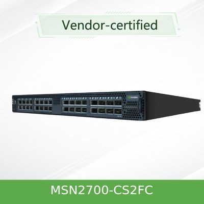 Full Duplex Cumulus Linux สวิตช์เครือข่าย Mellanox MSN2700 - CS2FC 100GbE 1U