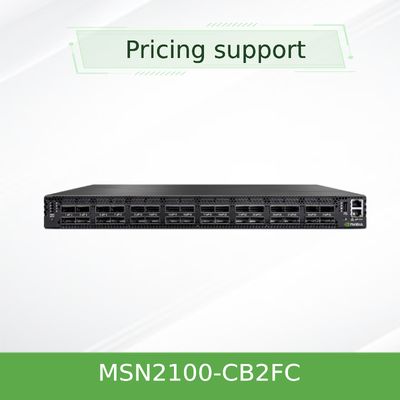 MSN2100-CB2FC สวิตช์ Nvidia Spectrum 100gbe 1u ความเร็วสูงสุด 1g Cumulus Linux 16 พอร์ต Qsfp28 2 AC Psus X86 2-Core Short Depth การไหลเวียนของอากาศ P2c