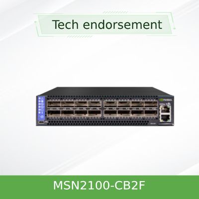 MSN2100-CB2F Mellanox Network Switch Spectrum Based 1001U Open Ethernet พร้อมการ์ด Mellanox