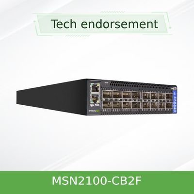 MSN2100-CB2F Mellanox Ethernet Switches ครึ่งความกว้าง 10/25GbE และ 100GbE