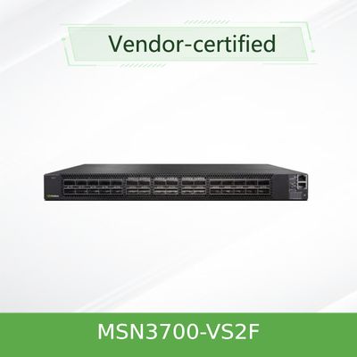 MSN3700-VS2F 200GbE สวิตช์เครือข่าย Mellanox SN3000 1U ตัวยึดแร็ค