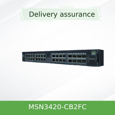 25GbE/100GbE 1U สวิตช์เครือข่าย Mellanox ใช้ MSN3420-CB2FC Spectrum-2